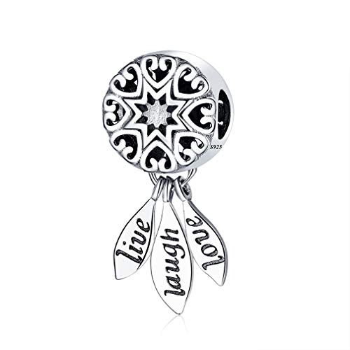 LeeFeel Dream Catcher Charms Exquisite Live Laugh Love Dangle Charms or Women Necklaces Bracelets Charm DIY