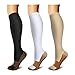 CHARMKING Copper Compression Socks (3 Pairs) 15-20 mmHg is Best Athletic & Daily for Men & Women, Running, Flight, Travel, Nurses - Boost Performance, Blood Circulation & Recovery (L/XL, Assorted 2)