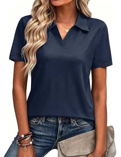 Alaroo Polo Shirts for Women Golf Short Sleeve Summer Tops