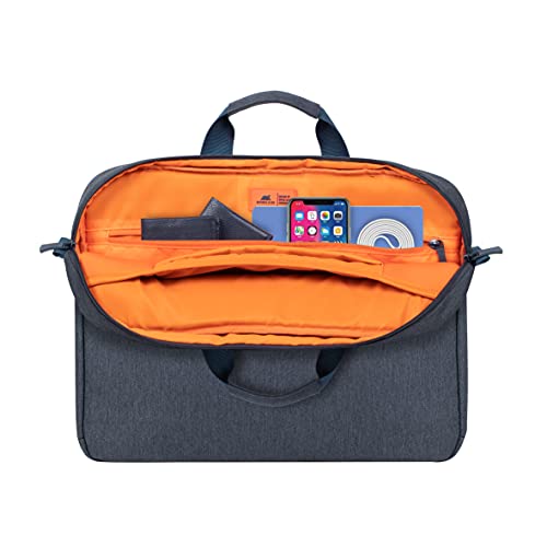 Image of RIVACASE Galapagos Dark Grey Laptop Bag 15.6 Inches Design Durability for both Versatility and Style Briefcase for Macbook Laptop with Smart Organizer, Professional Bag for Business, Work, Travel