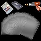 Shrink Wrap Bags - 100Pcs 12 x 8 Inches Clear PVC Heat Seal Bags for Soap Sleeve Packaging, Bath Bomb,Shoes,Jars,Gift,Tumbler,Heat Sublimation Film for Homemade DIY Projects