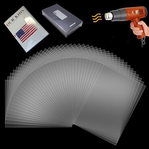 Heat Shrink Wrap Bags, 100Pcs 8x12 Inch Clear PVC Plastic for DIY Packaging