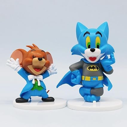 Anime Unique Store - Tom & Jerry Batman Action Figure Toys Special Edition for Car Dashboard, Decoration, Office Desk & Study Table|Collectible Gift, 9.5 CM