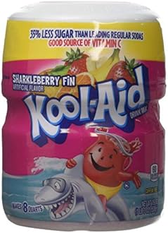 Kool Aid Sharkleberry Fin Drink Mix Makes 8 Quarts 538g Tub Kool-Aid