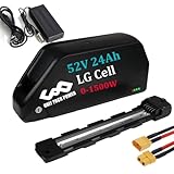 Batterie 52v 24Ah Shark Ebike - Batterie Lithium-ION pour kit de Conversion de vélo électrique 1500w 750W 1000W - Litio Batterie Velo électrique kit de Conversion ebike Batterie(52v 24Ah Lg4800 Cell)