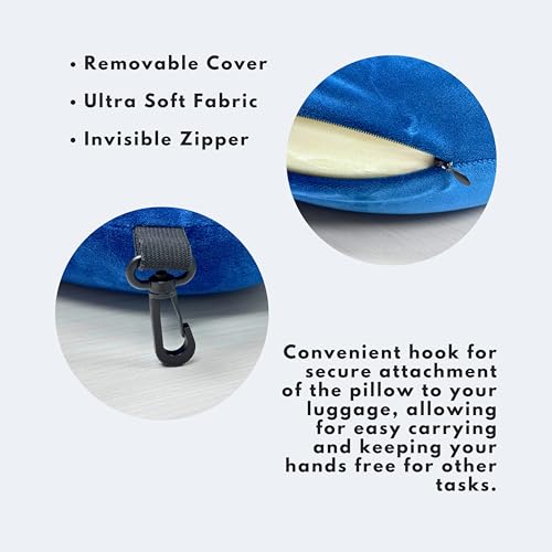 Almohada de espuma viscoelástica para cuello tamaño viaje miniatura 4