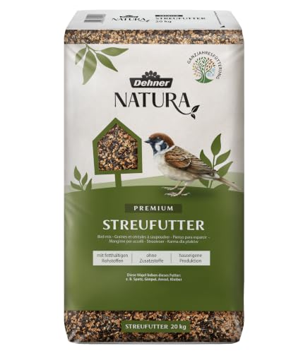 Dehner Natura Premium Wildvogelfutter, Streufutter, 20 kg | Ganzjahresfutter proteinreich / energiereich, hochwertiges Vogelfutter für Wildvögel