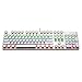 Produktbild LDZ Galvanisiertes Punk-Grün-Achsen-Mechanik-Tastaturspiel RGB-Einsteckachse, Aluminiumblech, 9 Lichteffekte, Ergonomisches Schlüsseldesign,Weiß