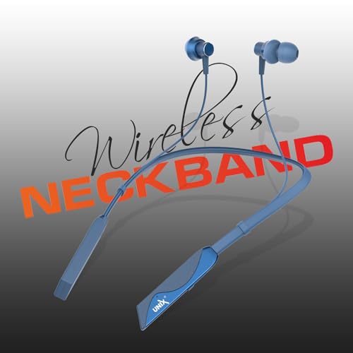 Image of Unix Elite 1 Charm Wireless Neckband | ENC Bluetooth Headset with Voice Changer (4 Modes) | 48H Playtime | Deep Bass | Magnetic Earbuds | Sweat Resistant | Stylish Neckband with Mic (Blue)