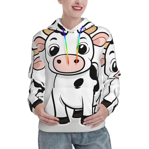 Sweat à capuche vache laitière confortable pour affronter le froid