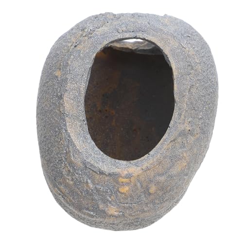 Hohopeti Aquarium Fish Hideout Rock Cave Dark Fish House Safe Decor for Tanks Versatile Hiding Spot for Shrimp and Reptiles