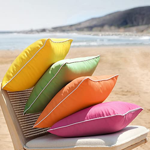 image for Phantoscope Pack of 2 Outdoor Waterproof Solid Throw Decorative Pillow