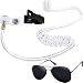 Gejoy 2 Pieces Playing Cosplay Toy Includes Earpiece Earplugs Acoustic Tube Headset and Sunglasses