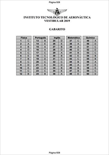 ITA Vestibular Provas Anteriores 2006 a 2019 + Gabarito