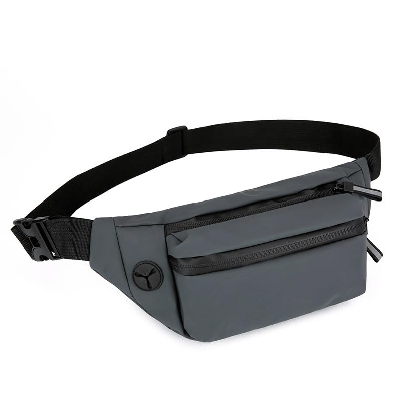 Sac de taille et de poitrine oblique sport gris pour homme et femme