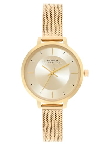 French Connection Analog Gold Dial Womens Watch-FCN071GM (B0D76WHMCD) Amazon Price History, Amazon Price Tracker
