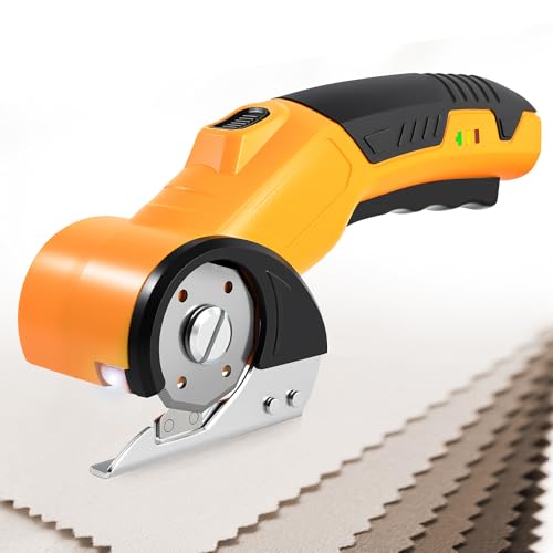 Cordless Electric Scissors with LED Lights and Stainless Steel Blades