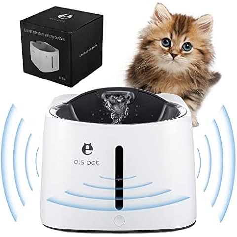 abcGoodefg Cat Water Fountain, Pet Water Dispenser Infrared Sensor, 3-Side Sensing Automatic Quiet Kitty Water Feeder, 1.5L Waterer Bowl Drinking Fountain for Cats Dogs, Easy to Clean, with 2 Filters Cover