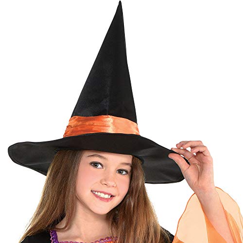 Disfraz de Bruja para Niñas Talla M (8-10), Naranja/Negro miniatura 2