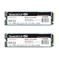 TEAMGROUP 2 x MP33 512 GB 3D NAND TLC NVMe 1.3 PCIe Gen3x4 M.2 2280 internes Solid State Drive (Lesen/Schreiben 1700/1400 MB/s), kompatibel mit TM8FP6512G0C1P1 Laptop und Desktop-PC – Ansicht 1