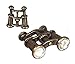 Town Square Miniatures Dollhouse Antique Brass Binoculars Miniature 1:12 Scale Metal Study Accessory