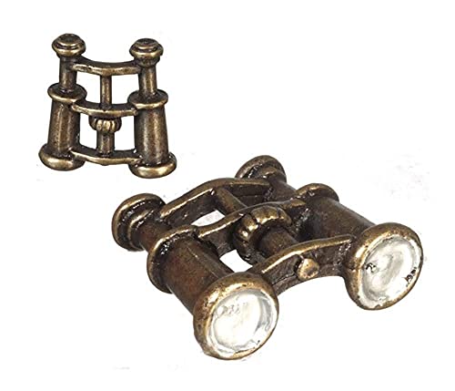 Jumelles miniature laiton antique 1:12 pour remplacer le plastique de votre maison poupee