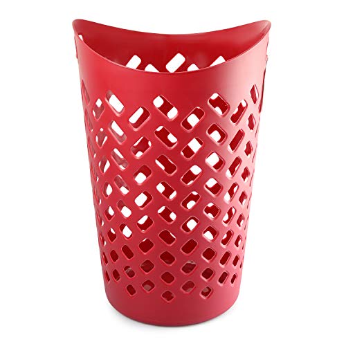 Image of Cello Flexi Multipurpose Plastic Laundry Basket, Maroon, 50 Ltrs | Lightweight and Portable | Storage Organizer | Convenient Handling | Useful For Storing Clothes, Toys, Books
