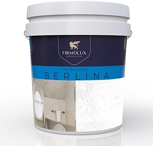 FirmoLux Marmorino Berlina Authentic Venetian Plaster | Smooth Plaster | Made in Italy from Lime & Marbles | Light Colors (3) | Color: FIRCC170243 Splat White