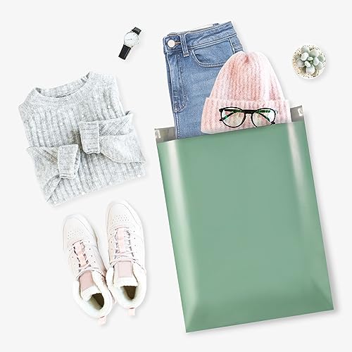 Image of Metronic Large Poly Mailers 19x24 100Pcs, Strong Adhensive Shipping Bags for Clothing, Waterproof Mailers Bags for Small Business, Shipping Envelopes, Tear-resistant Packing Bags in Grayed Jade Green