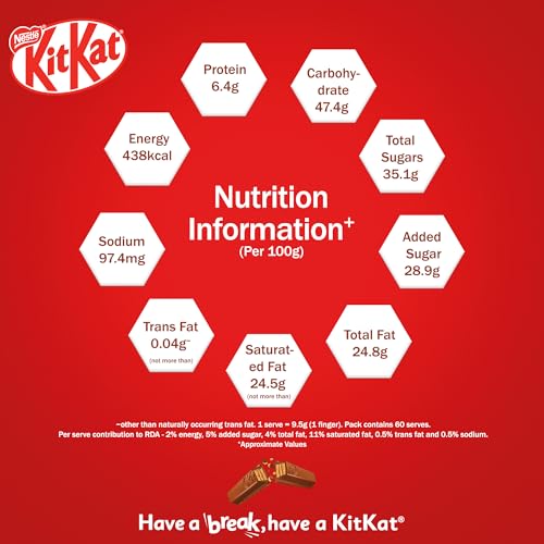 Image of KIT KAT Nestle 4 Fingers Choco Coated Wafer Bar, (21 Units X 38.5g) ,808.5g
