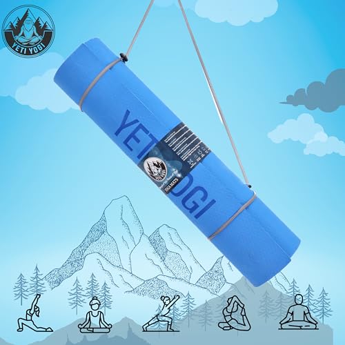 Image of Eva Yoga Mat for Exercise, Anti-Slip Workout Mat for Unisex, Durable & Comfortable Yoga Mats for Home, Gym, and Pilates (Blue, 6mm)