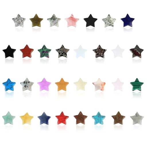 20 varitas de cristal curativas, juego de piedras y cristales y piedras preciosas, cristales curativos en forma de estrella, piedras chakras, objetos de piedras naturales para meditación reiki, | Ya disponible en tu tienda friki favorita! En mundofriki.es!