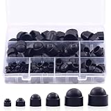 Gdfnmogo Lot de 160 cache-écrous hexagonaux bombés en nylon pour protection de vis hexag...