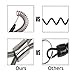BB Hapeayou Fishing Lanyard (7Pcs) Safety Retractable Coiled Tether with Carabiner and Split Ring for Pliers, Boating, Tools(Black)