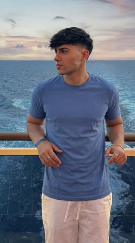 Image of Men's Solid Round Neck T-Shirt | Regular Fit Cotton Casual Tee | Half Sleeve | S to 3XL Sizes | Soft Breathable Everyday Wear for Daily Use, Gym, Summer & Casual Wear