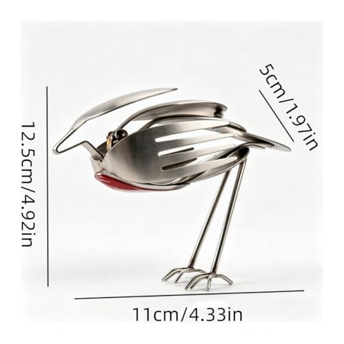 Escultura de Metal de Pájaro Petirrojo Artesanal miniatura 7