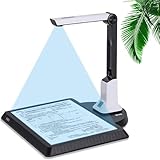 Escáner de cámara de Documentos, grabadora de vídeo con escáner de Libros/Documentos USB A4 con función de reconocimiento de Texto OCR, Lente HD de 8 megapíxeles, tamaño máximo A4,