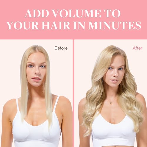 Image of GOO GOO Clip in Hair Extensions Real Human Hair Blonde Remy Extensions
