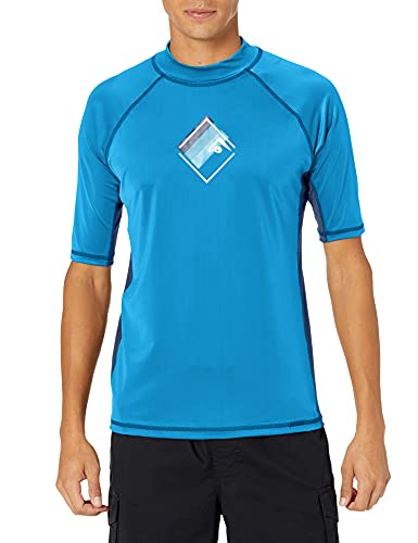 Image of Kanu Surf Men's Fiji UPF 50+ Short Sleeve Sun Protective Rashguard Swim Shirt