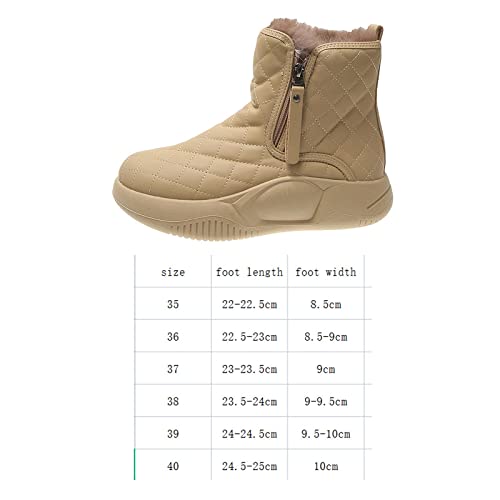 Bottes d'hiver kowaku kaki taille 36 avec semelle épaisse