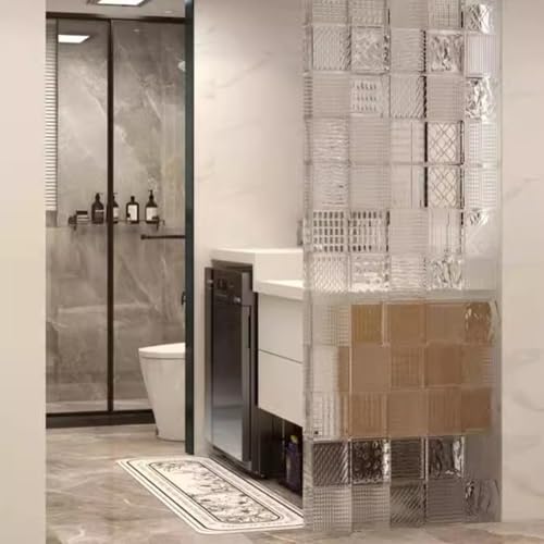 Bloque de vidrio macizo de alta transparencia y estetica minimalista rectangular Clear-H 2 ud 4