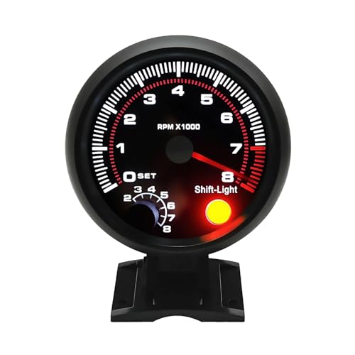 BLLYOGU 3.75 12V Digital Tachometer Gauge 0-8000 RPM for 4/6/8 Cylinder Gasoline Engines
