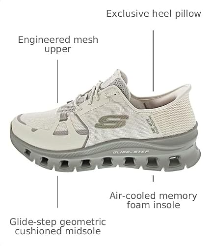 Skechers Skechers Men's Glide-Step Pro Hands Free Slip-in Sneaker,Natural,9