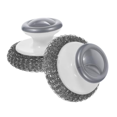 UKCOCO 2 Piezas Escobillas de Limpieza Inoxidable Cepillo de Cocina Multiusos Fregador Resistente para Sartenes y Utensilios Herramienta de Limpieza para Cocinas