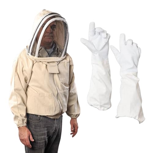 Forest Beekeeping Supply YKK Brass Zippers Cotton Fencing Hood Jacket