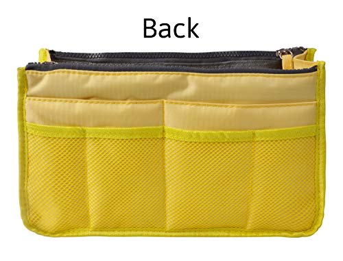 Vercord Updated Purse Handbag Organizer Insert Liner Bag In Bag 13 Pockets Light Yellow Medium #TOP4