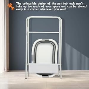 Nidouillet Dog Bath Tub,2 in 1 Dog Washing Station Elevated Professional Collapsible Foldable Portable Shower Bathtub Pet Bath Tubs,for Small Dogs and Cats Bathroom Outdoor and Pet Store(Grey) Nidouillet Dog Bath Tub2 in 1 Dog Washing Station Elevated Professional Collapsible Foldable Portable Shower Bathtub Pet Bath Tubsfor Small Dogs and Cats Bathroom Outdoor and Pet StoreGrey