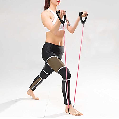 Generic Banda de Resistencia Premium para Yoga, Correa Elástica, Construcción Muscular Ligera para Hombres y Mujeres, Tamaño Portátil (Rojo)