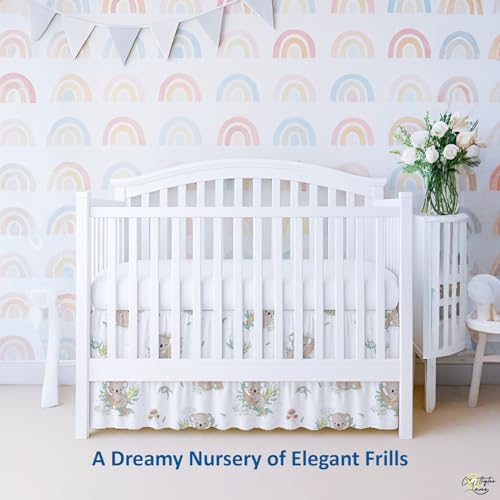 Image of Koala Cuddles Crib Skirt Dust Ruffle 14 inch Drop, Fits 28 inch x 52 inch