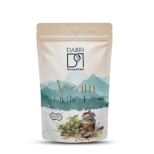 Image of Dabri Assam Orthodox Tea 200gm Combo (Pack of 2 x 100g Each Pouch)Premium Organic Loose-Leaf Black Tea|Natural Rich Taste|Supports Glowing Skin,Stress Relief,Memory Boost & Enhances Energy & Strength